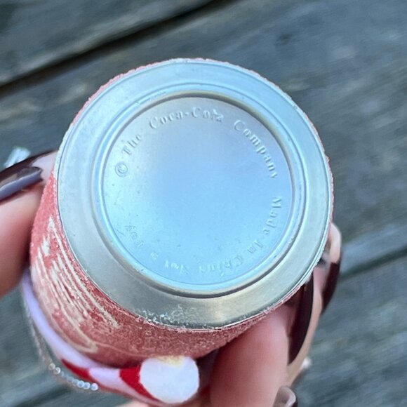 COCA-COLA COKE CAN GLITTER SANTA HAT CHRISTMAS HOLIDAY ORNAMENT - Picture 6 of 6